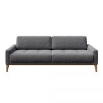 Canapea MESONICA Musso Tufted, gri deschis, 210 cm