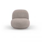 Fotoliu bej cu tapițerie din stofă bouclé Chuck – Micadoni Home
