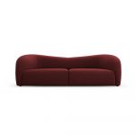 Canapea burgundy cu tapițerie din catifea 237 cm Santi – Interieurs 86