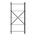 Etajeră neagră-albă 90x180 cm Elston – Kalune Design