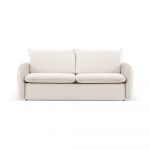 Canapea crem extensibilă cu tapițerie din catifea 214 cm Vienna – Cosmopolitan Design