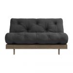 Canapea neagră extensibilă 140 cm Roots – Karup Design