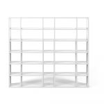 Bibliotecă TemaHome Pombal, lățime 255 cm, alb