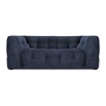 Canapea cu tapițerie din catifea Windsor & Co Sofas Vesta, 208 cm, albastru