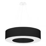 Lustră neagră cu abajur textil ø 70 cm Galata – Nice Lamps