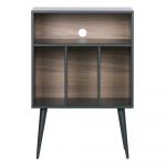 Dulap din lemn de pin pentru gramofon WOOOD James, negru