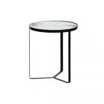 Măsuță auxiliară din metal cu blat din sticlă BePureHome Fly, ⌀ 45 cm