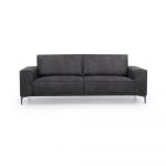 Canapea gri antracit cu tapițerie din imitație de piele 224 cm Copenhagen – Scandic