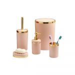 Set de accesorii de baie roz – Oyo Concept