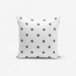 Față de pernă cu amestec din bumbac Minimalist Cushion Covers White Background Star, 45 x 45 cm, negru - alb