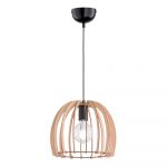 Lustră cu abajur din lemn Trio Pendant Wood, înălțime 150 cm, natural