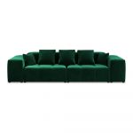 Canapea verde cu tapițerie din catifea 320 cm Rome Velvet - Cosmopolitan Design