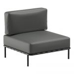 Modul de canapea de grădină gri închis (de mijloc) Salve – Sit Sit