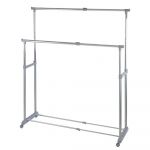 Suport de haine mobil telescopic din metal gri Twin - Wenko