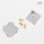 Coasters negre-albe din țesătură 4 buc. – Linen Tales