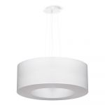 Lustră albă cu abajur textil ø 50 cm Galata – Nice Lamps