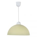 Lustră crem cu abajur din sticlă ø 22 cm Vanilia – Candellux Lighting