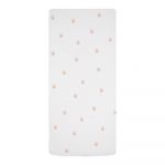 Cearceaf elastic de pătuț pentru copii din bumbac satinat 120x60 cm Sweet Bunnies - Butter Kings