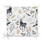 Pernă de scaun din amestec de bumbac cu model de Crăciun Minimalist Cushion Covers Dark Forest, 42 x 42 cm