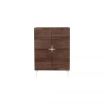 Servantă cu decor din lemn de nuc Woodman Flop, 100 x 140 cm, maro