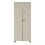 Șifonier gri deschis din lemn de pin 90x210 cm Mees – Basiclabel