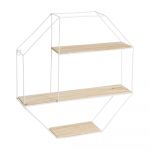 Raft alb/natural din lemn de paulownia – Casa Selección