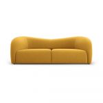 Canapea galben-muștar cu tapițerie din catifea 197 cm Santi – Interieurs 86