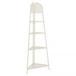 Etajeră metalică pe colț pentru balcon Garden Pleasure MWH, înălțime 180 cm, bej deschis