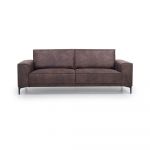 Canapea maro cu tapițerie din imitație de piele 224 cm Copenhagen – Scandic