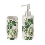 Set de accesorii de baie verde Palm Green – Casa Selección