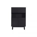 Dulap negru din lemn de pin 110x170 cm Finca – WOOOD