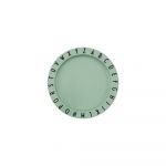 Farfurie desert pentru copii Design Letters Eat & Learn, ø 20 cm, verde