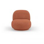 Fotoliu cărămiziu cu tapițerie din stofă bouclé Chuck – Micadoni Home