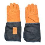 Mănuși de grădină cu protecție pentru încheietură Denim Design Esschert, albastru-portocaliu