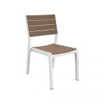 Scaun de grădină alb/maro din plastic Harmony – Keter