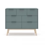 Comodă joasă verde cenușiu 120x83 cm Pisco – Marckeric