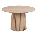 Masă dining din furnir de stejar deschis Actona Christo, ø 75 cm