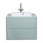 Dulap cu chiuvetă fără baterie verde mentă suspendat 80x62 cm Color Bath – Tom Tailor