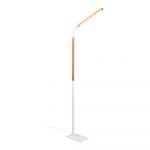 Lampadar alb/în culoare naturală LED cu abajur din lemn (înălțime 169,5 cm) Norris – Trio