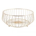 Coș metalic pentru fructe PT LIVING Linea, ø 34 cm, auriu