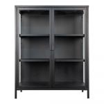 Vitrină neagră din metal 80x101,5 cm Brisbane – House Nordic