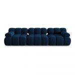 Canapea albastră cu tapițerie din catifea 282 cm Bellis – Micadoni Home