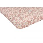 Cearceaf pentru copii din bumbac pentru pătuț cu elastic 60x120 cm Blush Daisies – Malomi Kids