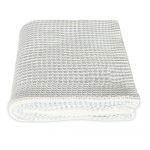 Pătură din bumbac pentru copii Homemania Decor Lucky 90 x 90 cm, gri deschis