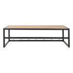 Cuier de perete cu raft Actona Seaford, 77 x 22 cm, negru