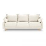 Canapea extensibilă cu spațiu de depozitare Mazzini Sofas Freesia, crem