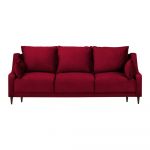 Canapea extensibilă cu 3 locuri și spațiu de depozitare Mazzini Sofas Freesia, roșu