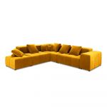 Colțar galben cu tapițerie din catifea (variabil) Rome Velvet - Cosmopolitan Design