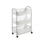 Raft mobil cu 3 coșuri Metaltex Oslo, înălțime 63 cm