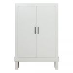 Dulap gri deschis din lemn de pin 107x160 cm Bonk – Basiclabel